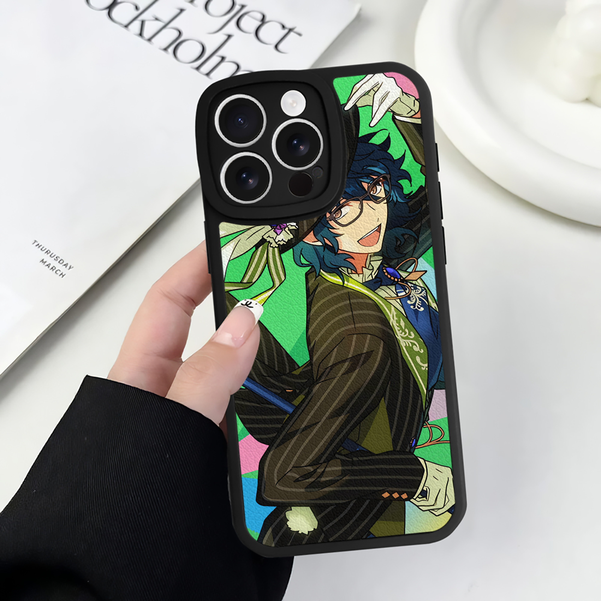 （画像用） あんさんぶるスターズ! Ensemble Stars 【iPhone 16シリーズ対応】シリコンスマホケース（レザー調） 材質：シリコン